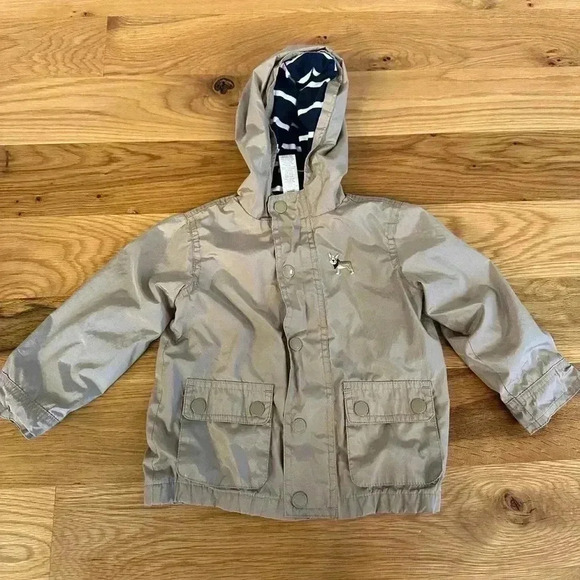 Little Me toddler khaki rain jacket size 24 months - Picture 1 of 5